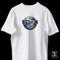 เสื้อยืดพร้อมส่ง เสื้อยืดลายBITCOIN EST 2009 เสื้อยืดเนื้อผ้าเกรดพรีเมียม