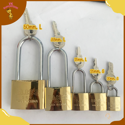 กุญแจทองเหลือง กุญแจ กุณแจทอง กุญแจสำหรับล็อค BLISS ระบบสปริงค์ พร้อมลูกกุญแจสำรอง 3 ดอก