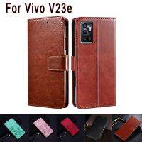 [2023สุดฮอต] เคส VivoV23e การ์ดเคสมือถือแม่เหล็กสำหรับ Vivo V23e หนังสือขาตั้งกระเป๋าเงินหนัง Hoesje สำหรับ Vivo 23e เคสโทรศัพท์