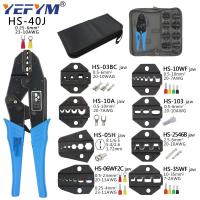 Crimping Pliers Clamp Tools Capcoaxial Cable Terminals Kit 230mm HS-40J Multi Functional YEFYM Carbon Steel Multifunctional