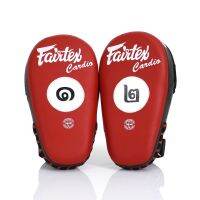 Fairtex Angular focus mitts FMV-12 Red-Black for Training Muay Thai MMA K1 เป้ามือแฟร์แท็กซ์ สีแดง-ดำ สำหรับเทรนเนอร์ ในการฝึกซ้อมนักมวย