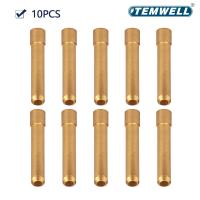 Holiday Discounts 10PCS 1.0/1.6/2.4MM Length Wedge Tig Collet Welding Consumable Tungsten Electrode Collet 10N24S 30MM For WP17 WP18 WP26 Torch