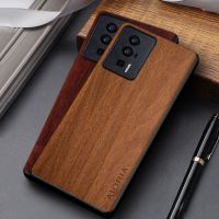 Case for Poco F5 Pro high quality wooden bamboo pattern PU leather phone cover for xiaomi poco F5 case