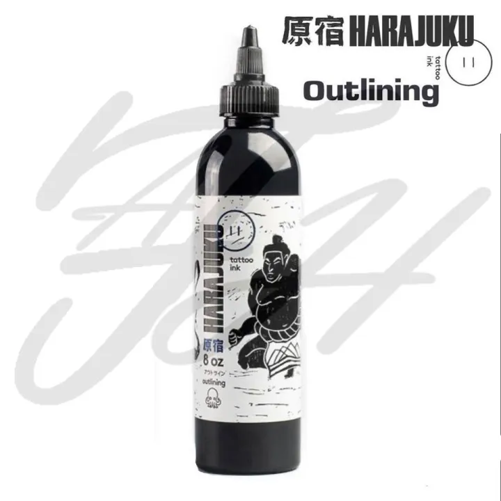 harajuku-tattoo-ink-black-color-out-line-8oz-หมึกสักลายฮาราจูกุ-นสักลงเส้น