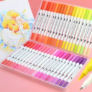 ZSCM 12to160 Color Brush Painting Sketch Writing Calligraphy Fine Tip Pen  Set Package Lettering Marker Pen Sketch Marker Pen
