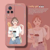 Yiเวปไซต์เคสสำหรับ Vivo V21 4G V21 5G,เคสโทรศัพท์แฟชั่นลายการ์ตูนเด็กผู้หญิงดีไซน์ใหม่กันกระแทกขอบสี่เหลี่ยมเคสซิลิโคนแบบคลุมทั้งหมดเคสป้องกันกล้องตานางฟ้า