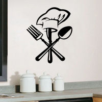 Kitchen Decals Mural Wallpaper Home Decor Stickers Chef Hat Decal Cutlery Stickers Kitchen Wall Decals