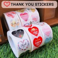 สติ๊กเกอร์ สติ๊กเกอร์ม้วนข้อความ ขอบคุณ หัวใจ Thank you / Love SR-8