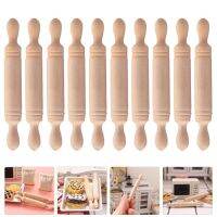 10pcs Mini Wooden Rolling Pin Wooden Rolling Pin Shooting Props House Rolling Pin Models Miniature Scene Pocket Accessories Electrical Trade Tools  Te