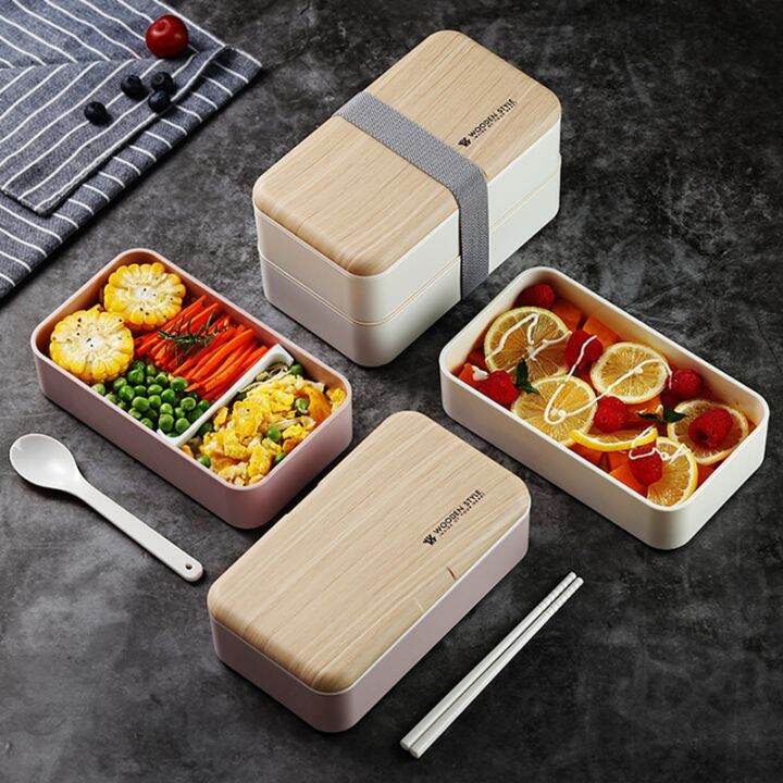 1200ml-microwave-double-layer-lunch-box-wooden-feeling-salad-bento-box-bpa-free-portable-container-box-with-lunch-bag