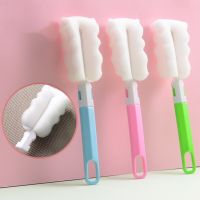 แปรงล้างขวดนมหัวฟองน้ำ อุปกรณ์ทำความสะอาดขวดนม  Baby Milk Feeding Bottle Brush Sponge Cleaning Tools