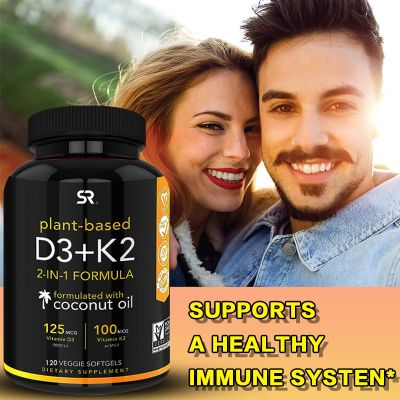 [ ของแท้!!! โปรดระวังของปลอม ] วิตามินเกรดพรีเมี่ยม เสริมภูมิคุ้มกัน ตัวดังในอเมริกา วิตามิน D3 บวก K2!!! Sports Researc Vitamin K2 Plus D3 (MK7) [ ราคา ส่ง / ถูก ]