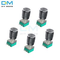 5PCS Rotary Potentiometer B5K 10K 20K 50K 100K 500K Ohm 3 Pin 3P 6mm Knurled Shaft Single Linear B Type DIY Kit 3PIN With Caps