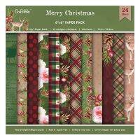 KSCRAFT 6 Single-side Printed Christmas pattern creative papercraft art paper handmade scrapbooking kit set books