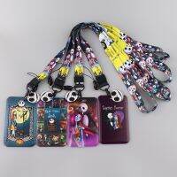 （ใหม่）ฝันร้ายก่อนวันคริสต์มาส Lanyards พวงกุญแจ ID บัตรเครดิตปกผ่านโทรศัพท์มือถือเสน่ห์สายรัดคออุปกรณ์แฟชั่น