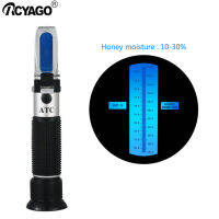 RCYAGO มือถือ10-30% น้ำผึ้งน้ำ Refractometer สำหรับน้ำผึ้ง ATC กับ99.9% Acuracy เครื่องวัดความชื้น Beekeep ทดสอบ