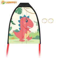 Elastic Small Kite Tyrannosaurus Triceratops Shape Finger Rubber Band Elastic Small Kite for Baby Children for Outdoor Lawn Yard