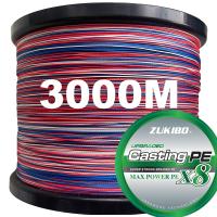 hot！【DT】 3000M 1000M Saltwater 8 Threads 4 PE Fishing Braided 18-88LB Multifilament Super Durable Pesca