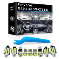 Car Interior LED Light Kit For Volvo 850 940 960 C30 C70 S40 Vehicle Lamp Fittings White Ice Blue Easy Replacement No Error