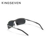 KINGSEVEN UV400ผู้ชายแฟชั่นโพลาไรซ์ที่ไม่มีขอบแว่นกันแดดอลูมิเนียมดีไซน์เรียบง่ายแว่นตากันแดดขับขี่แบรนด์ผู้ชาย