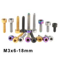 Weiqijie Titanium Bolts M3x6 8 10 12 15 18mm Allen Key Stigma Screws for Mountain Road Bike Seatpost Headset