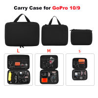 แบบพกพาคอลเลกชันกล่องกรณีกล้องสำหรับ GoPro 10 9การกระทำกล้องสีดำขนาดเล็กขนาดกลางขนาดใหญ่ป้องกันการกระแทกถุงเก็บอุปกรณ์เสริม