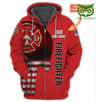 3D HOODIE-  XZX180305   Customize Name Firefighter 3D Hoodie 32