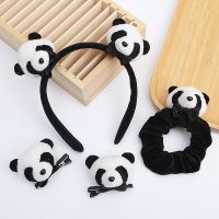 【LZ】▨♧  Adulto crianças de pelúcia panda bandana scrunchies pulseiras broche hairpin menino presente festa aniversário cosplay traje natal dia das bruxas