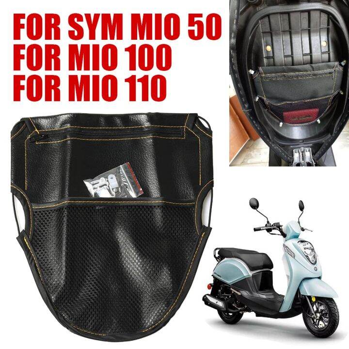 สำหรับ-sym-mio-50-100-110-mio100-mio50-mio-mio110อุปกรณ์เสริมมอเตอร์ไซค์ใต้ที่นั่งกระเป๋าเก็บของหนังกระเป๋าเครื่องมือกระเป๋าชิ้นส่วนกระเป๋า