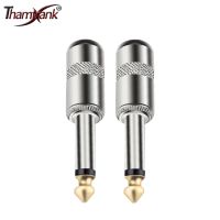 ☼ 50pcs 6.35mm Mono/Stereo Male Connector Nickel Plated Plug Gold Plated Tip 1/4 Inch Plug Jack Guitar Effects Pedal Microphone