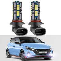 หมอกโคมไฟหลอดไฟ Led สำหรับ Hyundai I20n Hatch 2023 2023 2023ด้านหน้าหมอก Canbus สีขาว2ชิ้น