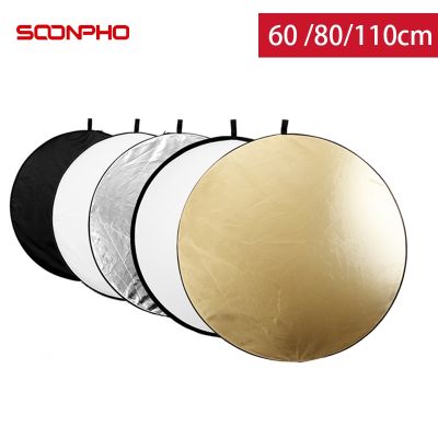 SUPON 60CM 80CM 110CM 5 In 1 Reflector Photography For Flash Light Diffuser Screen For Studio Photography Background Accessories