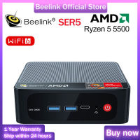 Beelink Ryzen 5 5500U คอมพิวเตอร์ขนาดเล็ก SER5ชนะ11 Pro AMD DDR4 16GB แรม500GB SSD 4K Dual HD 1000M คอมพิวเตอร์เดสก์ท็อป VS SER5 5560U