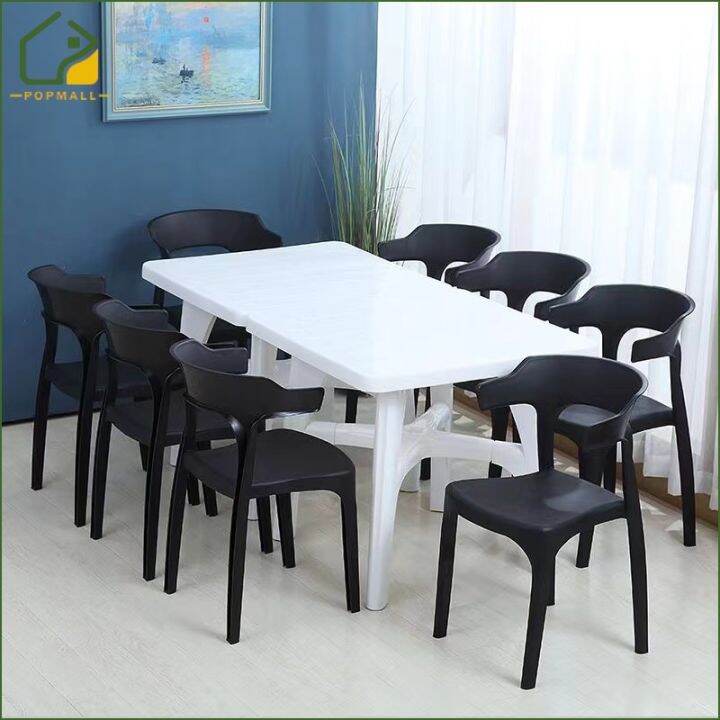 Plastic dining table and chair set combination Outdoor Table Dining