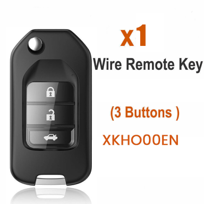 For Xhorse XKHO00EN Universal Wire Remote Key Fob Flip 3 Button for Honda Type for VVDI Key Part