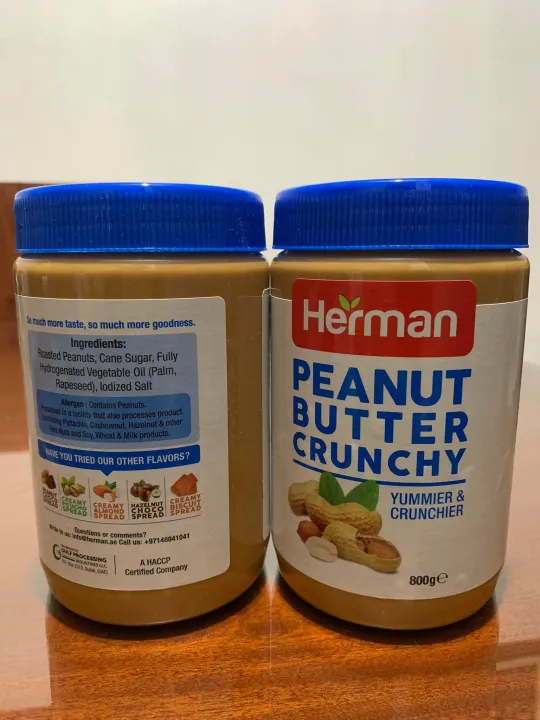 Herman Peanut Butter Crunchy 800g (Expiry Date 30/05/2024) Lazada PH