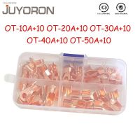 ❂₪☾ 50PCS Box Set Copper Battery Cable Connector Terminal Open Lugs Wire Terminals OT-10A OT-20A OT-40A OT-50A OT-60A Crimp Terminal