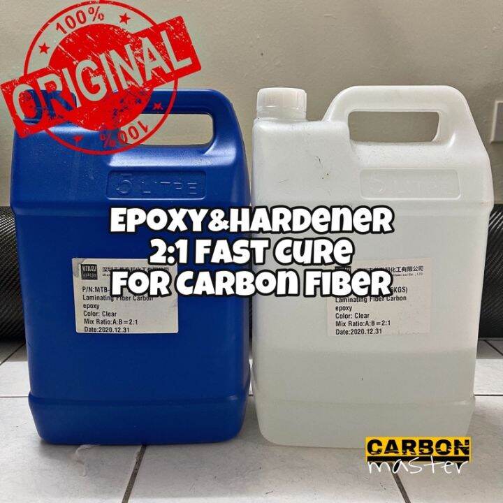 Malaysia Stock Epoxy Fastcure High Gloss! 21 Carbon Fiber Laminating Lazada