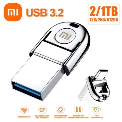 USB ความเร็วสูงดั้งเดิม3.2แฟลชไดร์ฟ OTG เพนไดรฟ์2อิน1ไดรฟ์2TB แท่ง Usb 128GB 256GB 512Gb โลหะกันน้ำ U Disk ใหม่