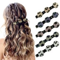 Side Barrettes Bangs Clip Korean Hair Accessories Acrylic Crystal Flower Hair Clip Rhinestone Hair Clip