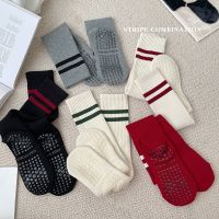 【YD】 New Fashion Striped Cotton Breathable Socks  Anti-slip Pilates Training