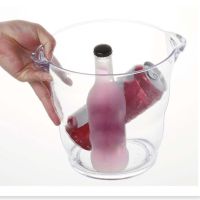 Ice Bucket Large Capacity Clear Waterproof Portable Storage Container for Dining Room night Supplies Bars