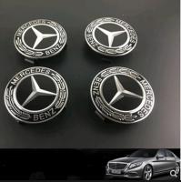 ฝาครอบดุมล้อรถยนต์ Mercedes-Benz 75 มม. ติดตั้งได้ทุกรุ่น อุปกรณ์เสริม สําหรับ Mercedes-Benz