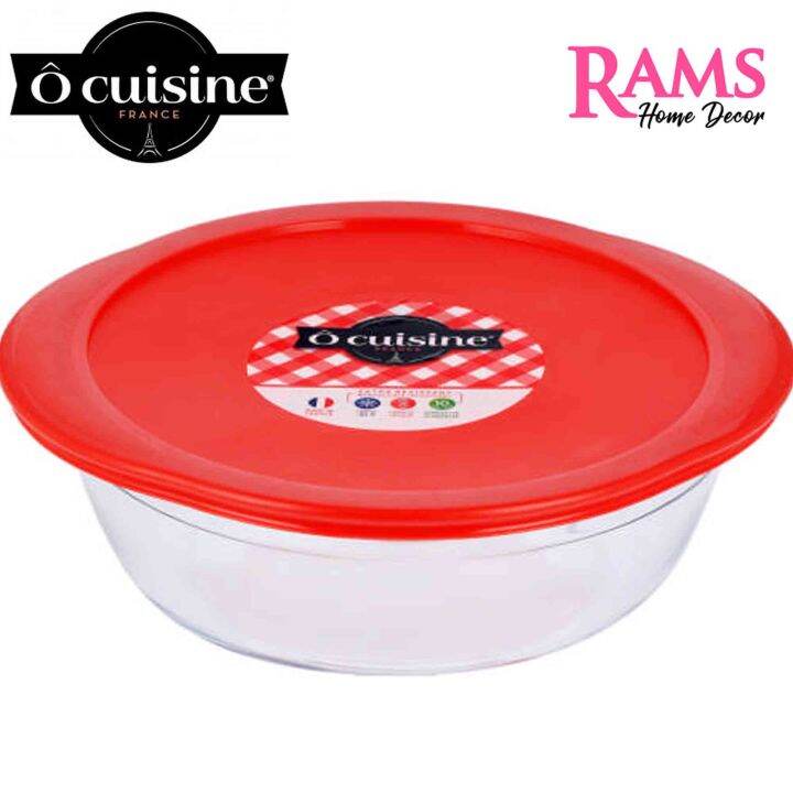 O'Cuisine 2300ML Round Dish Borosilicate Glass Casserole / Ovenware