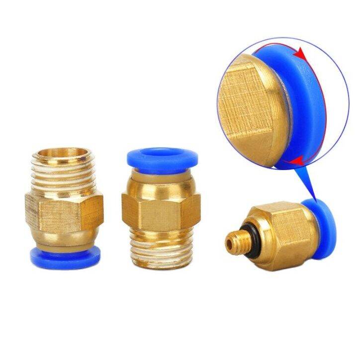 Wephoto Pc Pneumatic Fitting Male Thread Quick Hose Tube Connector Air