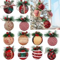 【hot】❄  12/24Pcs Balls With Cone Xmas Hanging Foam Pendant Decorations Navidad New Year