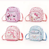 Kawaii Sanrio กระเป๋านักเรียน Heltty Mymelody Kuromi อะนิเมะการ์ตูนเด็กสบายๆกระเป๋าเป้สะพายหลัง Y2K แนวโน้มกระเป๋าสะพายสาวของขวัญ