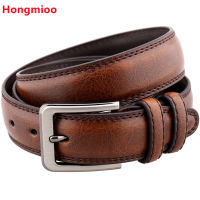 Dropshipping Fashion Men Belts Genuine Leather Luxury Designer Brown Vintage Waist For Jeans Cinturon Cowboy Hombre Dropsh