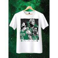 [S-5XL]เสื้อยืดขาวลายNBA BOSTON CELTICS