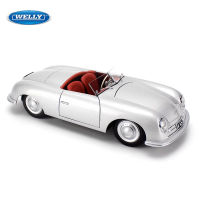 AWELLY 1:24 Porsche 356 No. 1 Roadster Alloy Racing รถ Diecast โลหะของเล่นคลาสสิกกีฬารถจำลองเด็ก GiftM